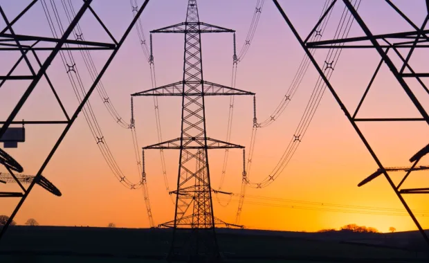 Electric tower and lines