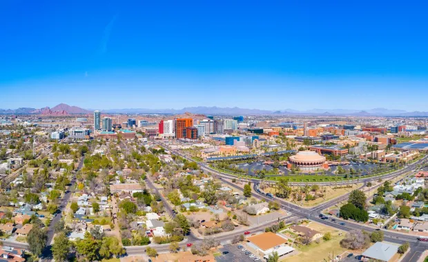 Aerial view of the City of Mesa