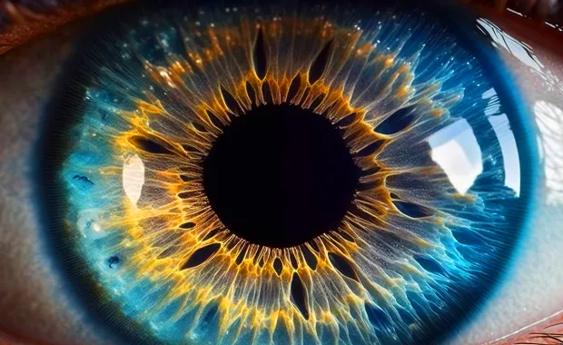 Close up of the human eye