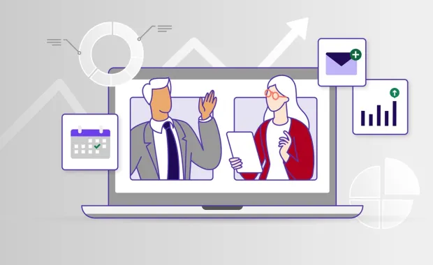 CGI illustration for call centre cloud services 