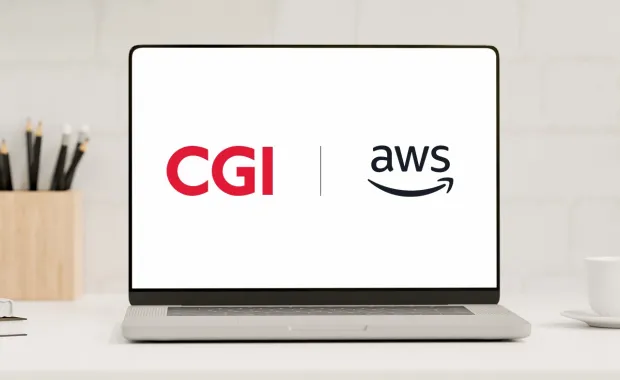 CGI AWS - logo on computer screen