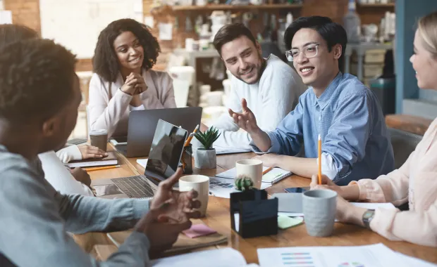 Professionals on discussion