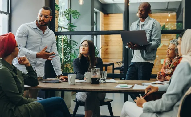 Consultants in a meeting