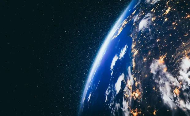 Satellite view of Earth from space