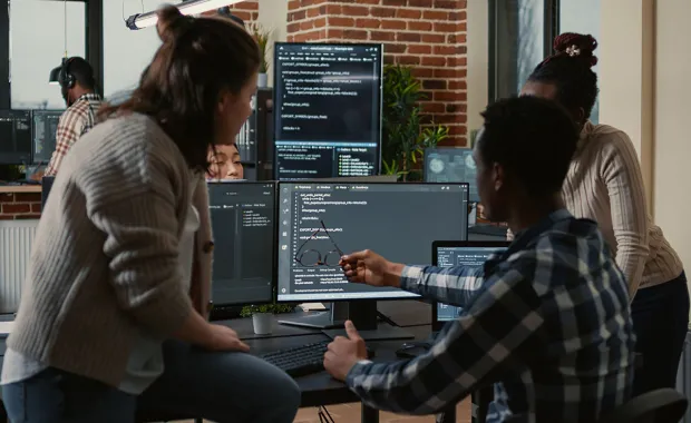 Developers coding