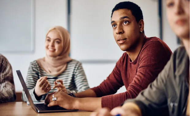 Group of students in university seminar
