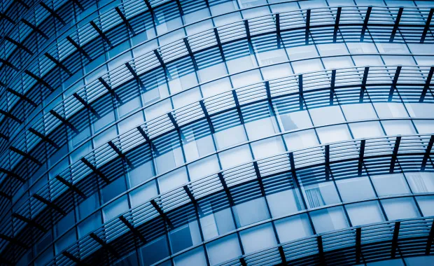 Glass building