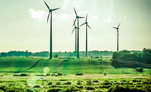 wind turbine farm - renewable energy