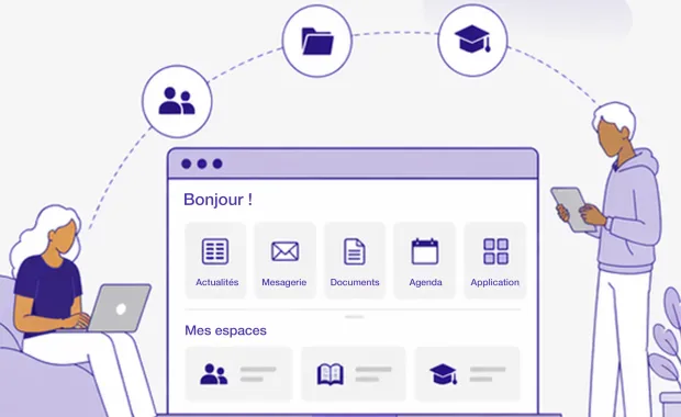 Illustration environnement de travail numérique 