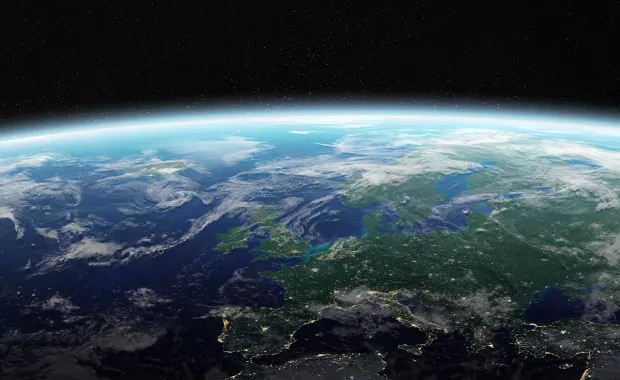 View of earth from space