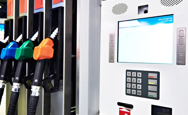 Payment modern filling station