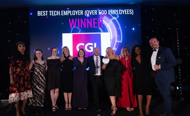 Photo of CGI members at The Women in Tech Employer Awards 2022 