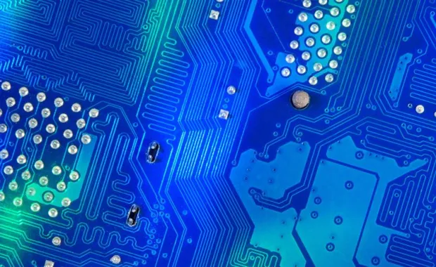 close up of circuit board