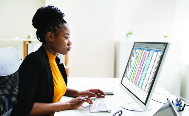 Finance professional at work