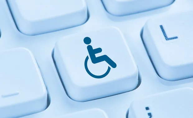 disability icon on keyboard key