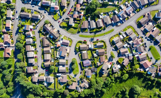 Housing aerial view