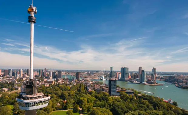 view of Rotterdam city 