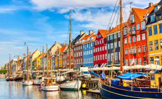 Vue emblématique de Copenhague, au Danemark