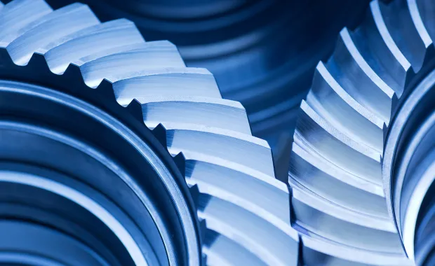 blue gears creating abstract background