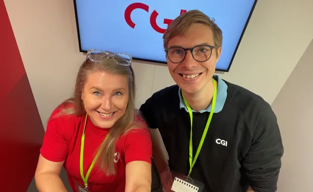 CGI member partners at a marketing stand