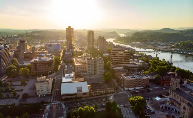 City of Knoxville at sunrise