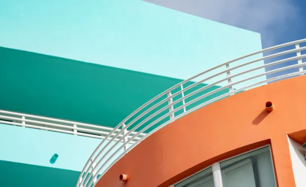 Photo of a neon building