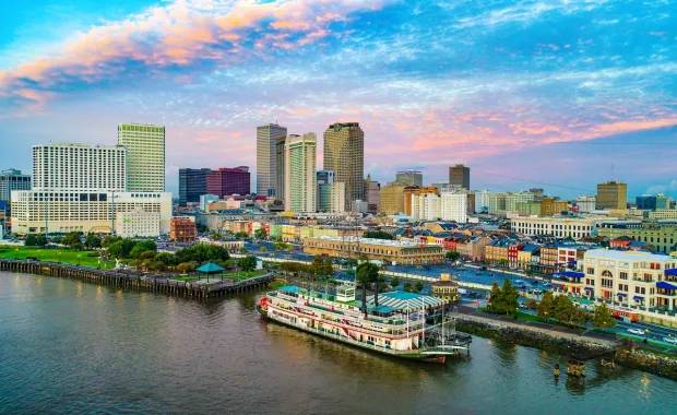Skyline view of downtown New Orleans, LA