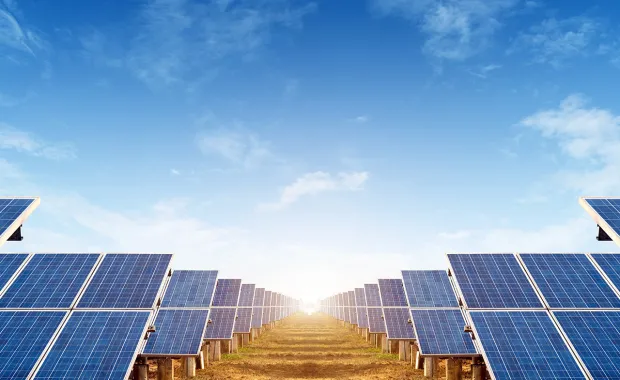 Solar panel farm