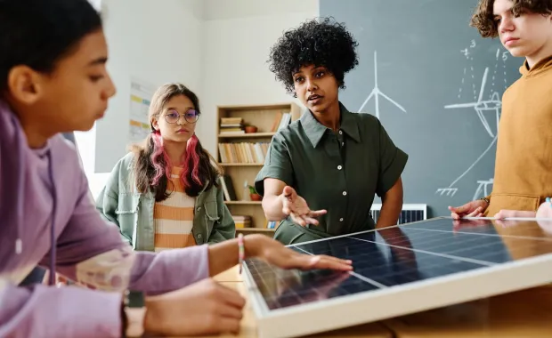 Students on discussion