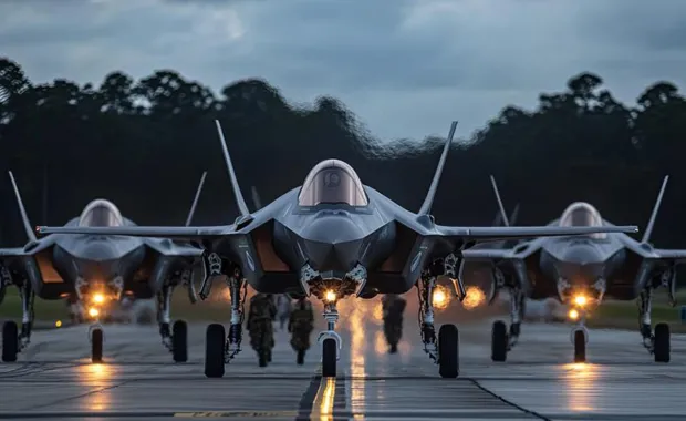 U.S. Air Force planes on runway