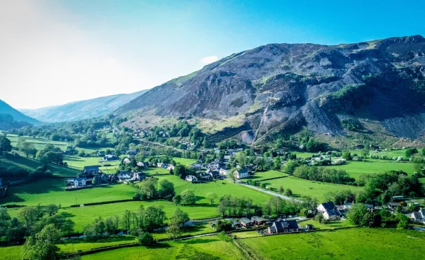 Welsh valley rural landscape