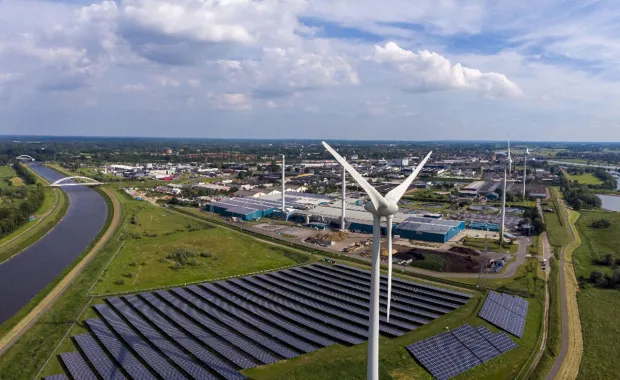 Wind and slar renewal enrgy in the rural landscape