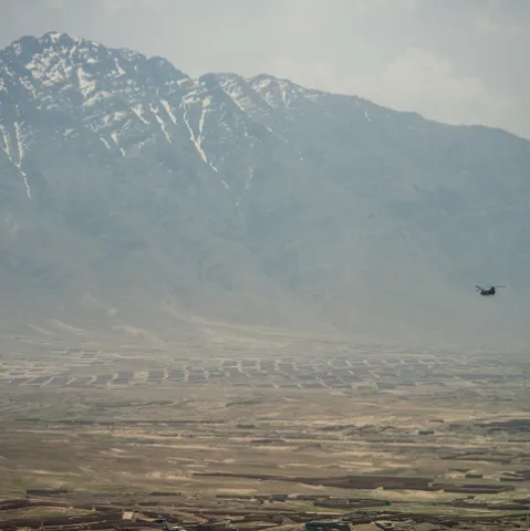 US helicopter takes supplies to forward base in Afghanistan