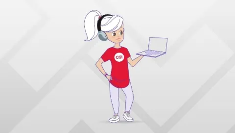 cartoon image of woman holding a laptop in a CGI t shirt cartoon image of woman holding a laptop in a CGI t shirt