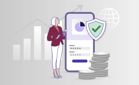 Illustration des Kaufs mit einer mobilen Kreditkarte