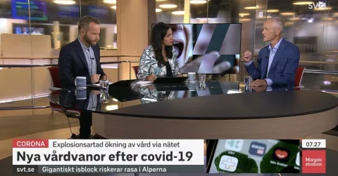 Henrik Ahlén, expert ehälsa, medverkar i SVT:s Morgonstudion