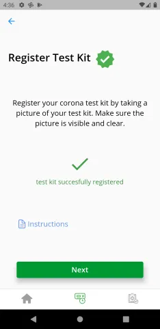 Rapid Corona Test App Screenshot