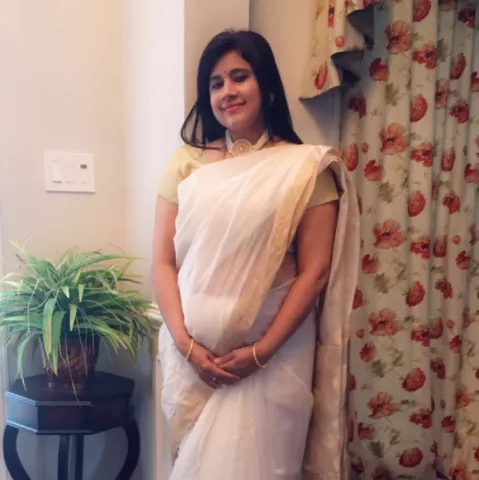 CGI's Suba Subramanian in white Onam attire