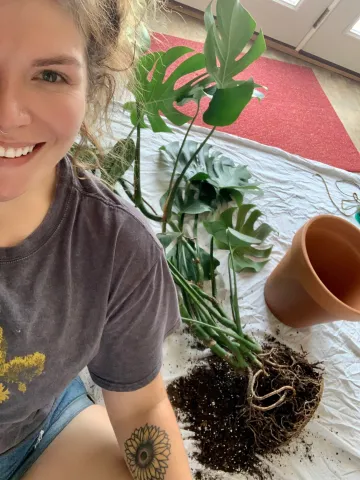 Taylor Spratt grows plants