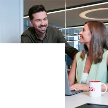 Cornerstone image of CGI consultant smiling at client