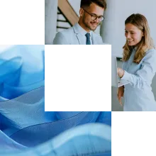 cornerstone - professionals speaking with laptop