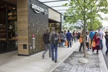 En Amazon Go butik från utsidan