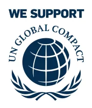 Logotyp för att CGI är medlem i FN:s Global Compact