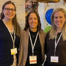 Rebecca Knoll, Jennifer Gauvreau and Beth Whitmer attend the 2022 M-Enabling Summit. 
