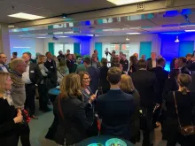 Bild på folksamlingen vid pressmötet för AI Innovation of Sweden i februari 2019