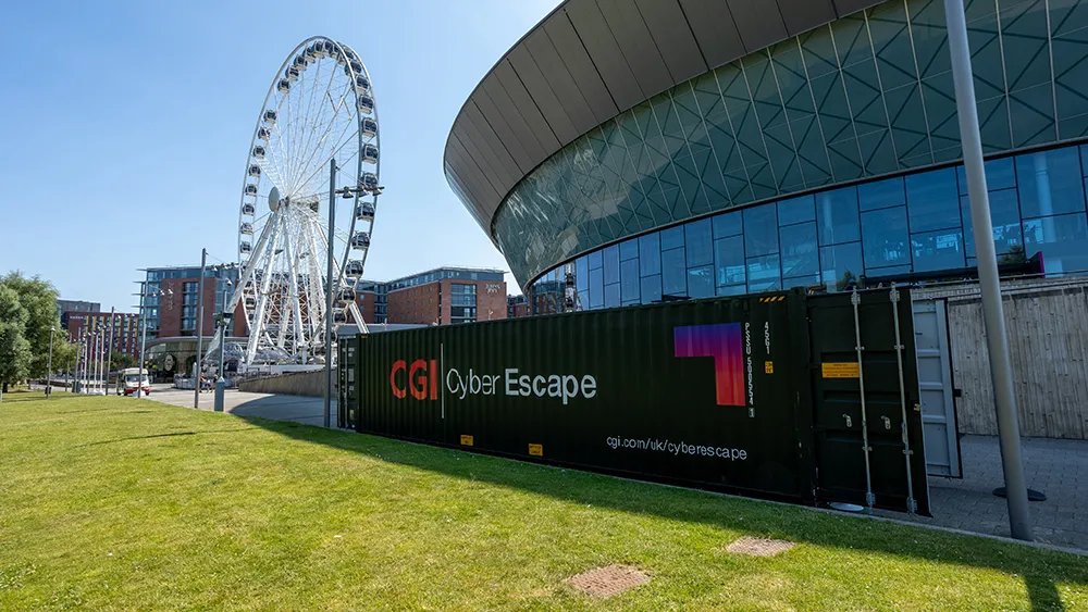 CGI Cyber Escape container escape room in Liverpool