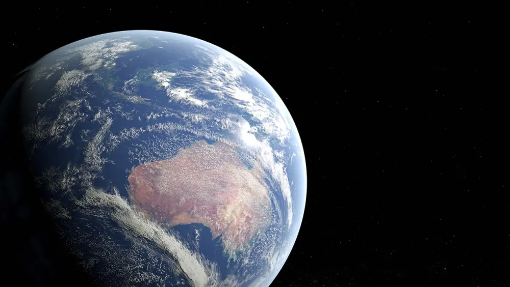 View of earth from space