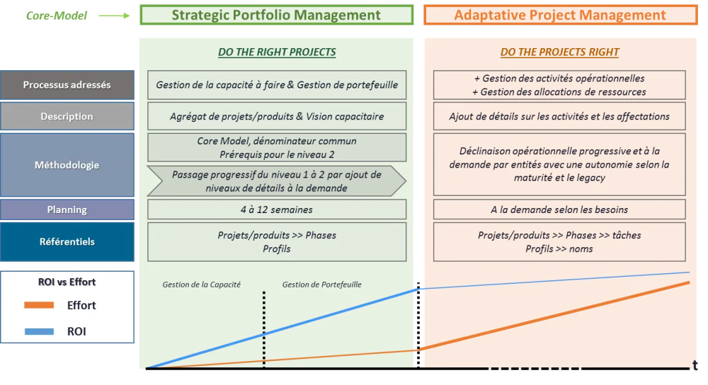 Schéma sur le project et portfolio management