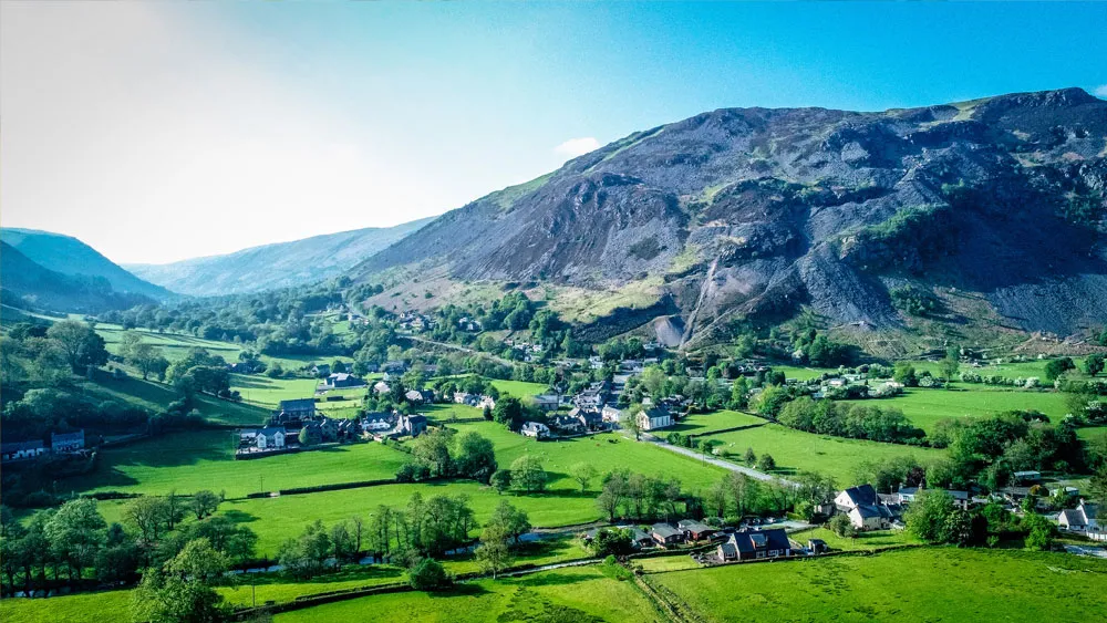 Welsh valley rural landscape