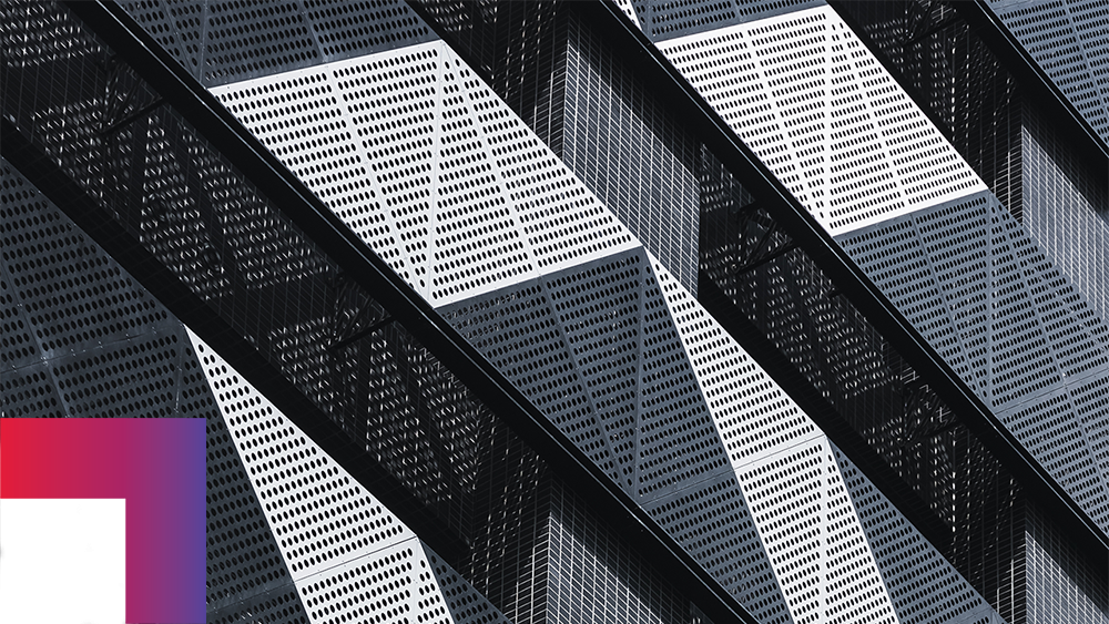 Steel facade of a modern building